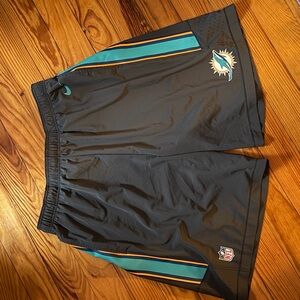 Miami Dolphins NFL official Onfield Apparel Charcoal Shorts